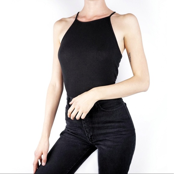 Brandy Melville Ribbed Black Tank - Picture 1 of 7